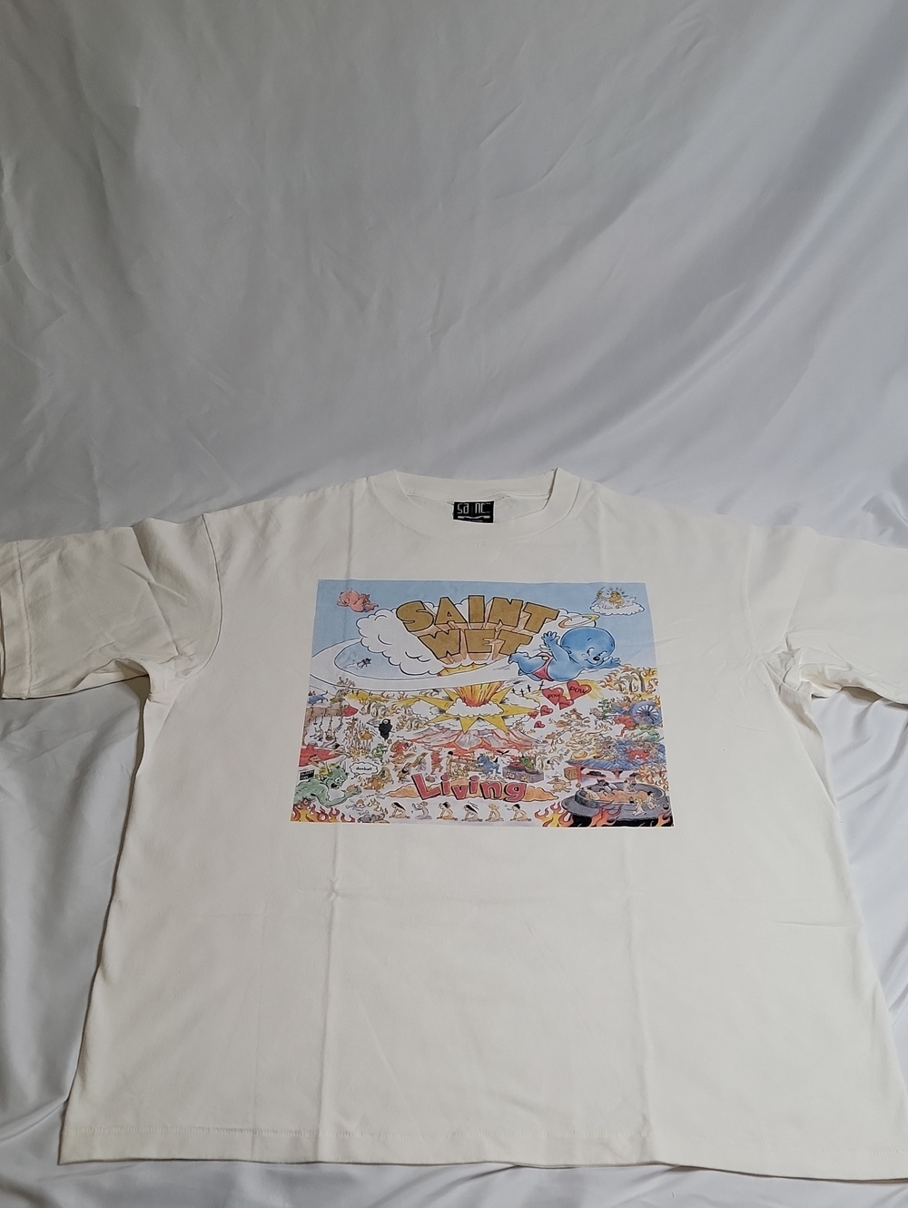 Saint Mxxxxxx Saint Wet White Short Sleeve T Shirt